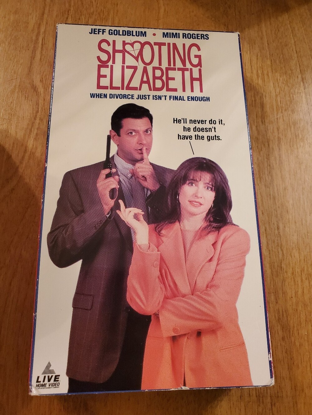 1992 Shooting Elizabeth With Jeff Goldblum, Mimi Rogers VHS Movie Dark Comedy